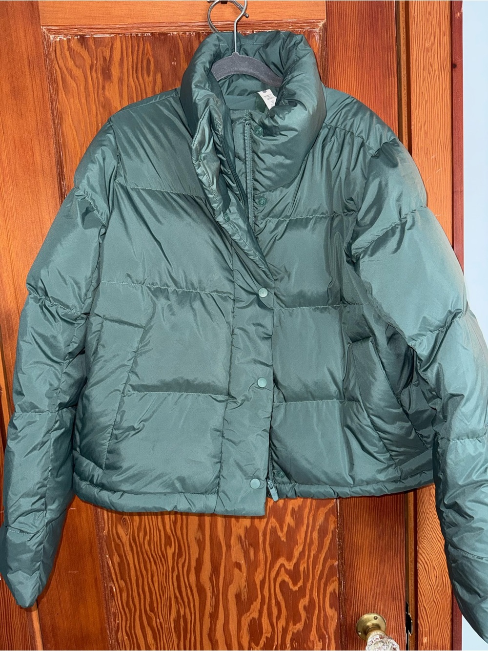 Lululemon cropped wunder puff Forest Green Puffer Jacket